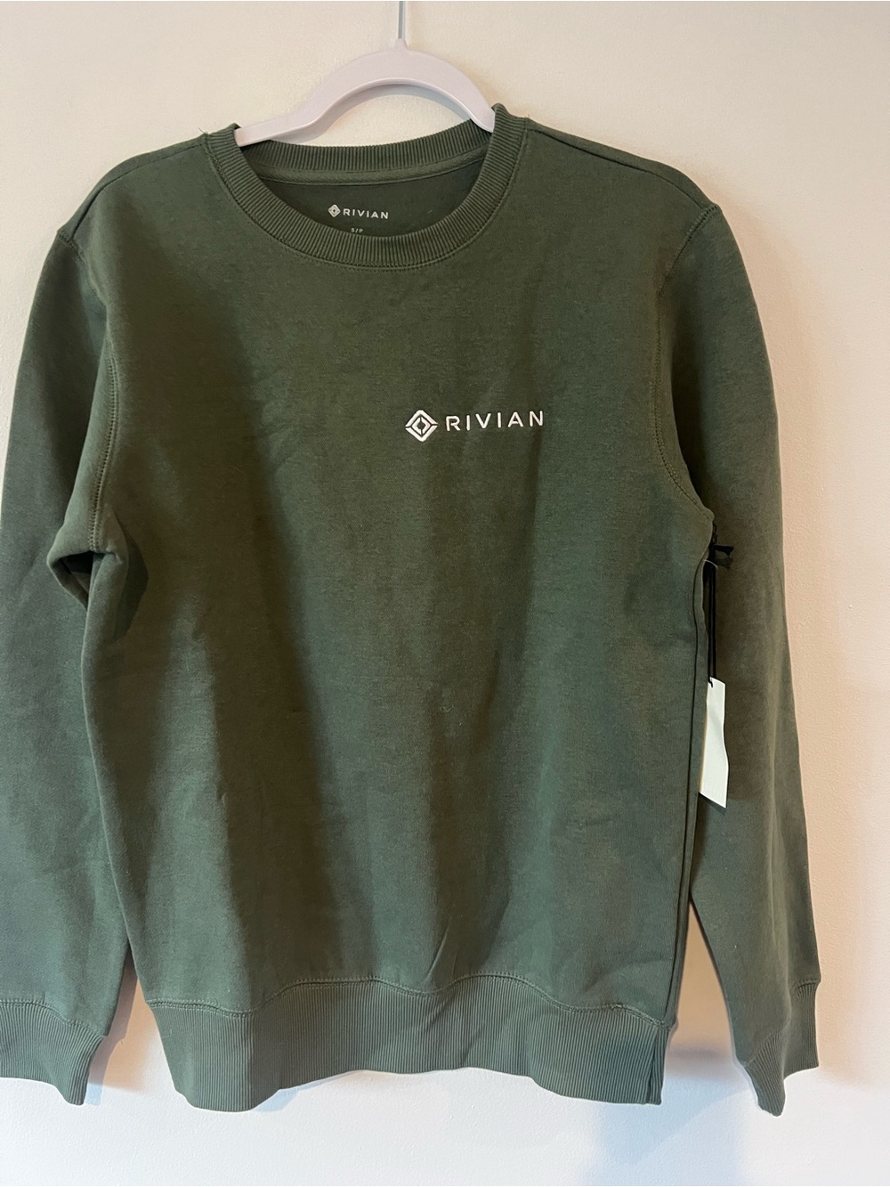NEW Rivian Men's Small Crewneck Sweatshirt Green Unisex Auto